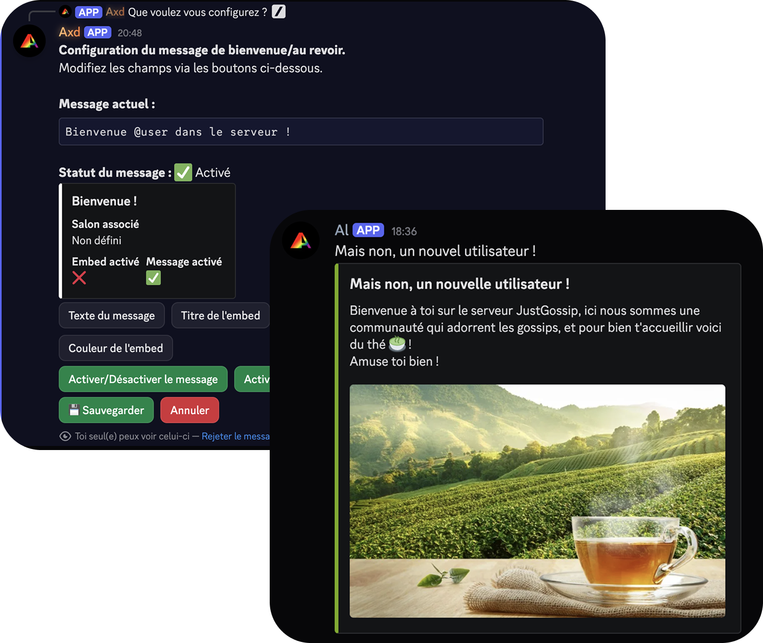 Personalisation présentation